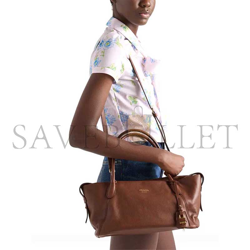 Pra*a OUVERT LARGE LEATHER TOTE BAG 1BG661 (32*18.5*13cm)